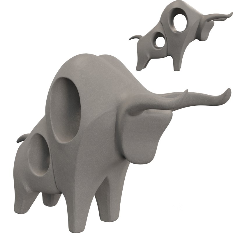 Three Stylized Cow Set Decorative Statue Image 2