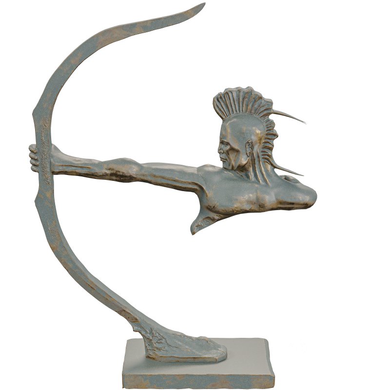 Dynamic_Archer_Statue_3D_Model_Stylized_Bronz Image 5