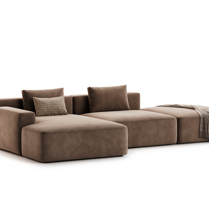 Marino Suedette Sectional Sofa Image 4