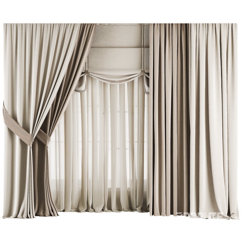 Silk and Cotton Curtain Set 77 Image 2