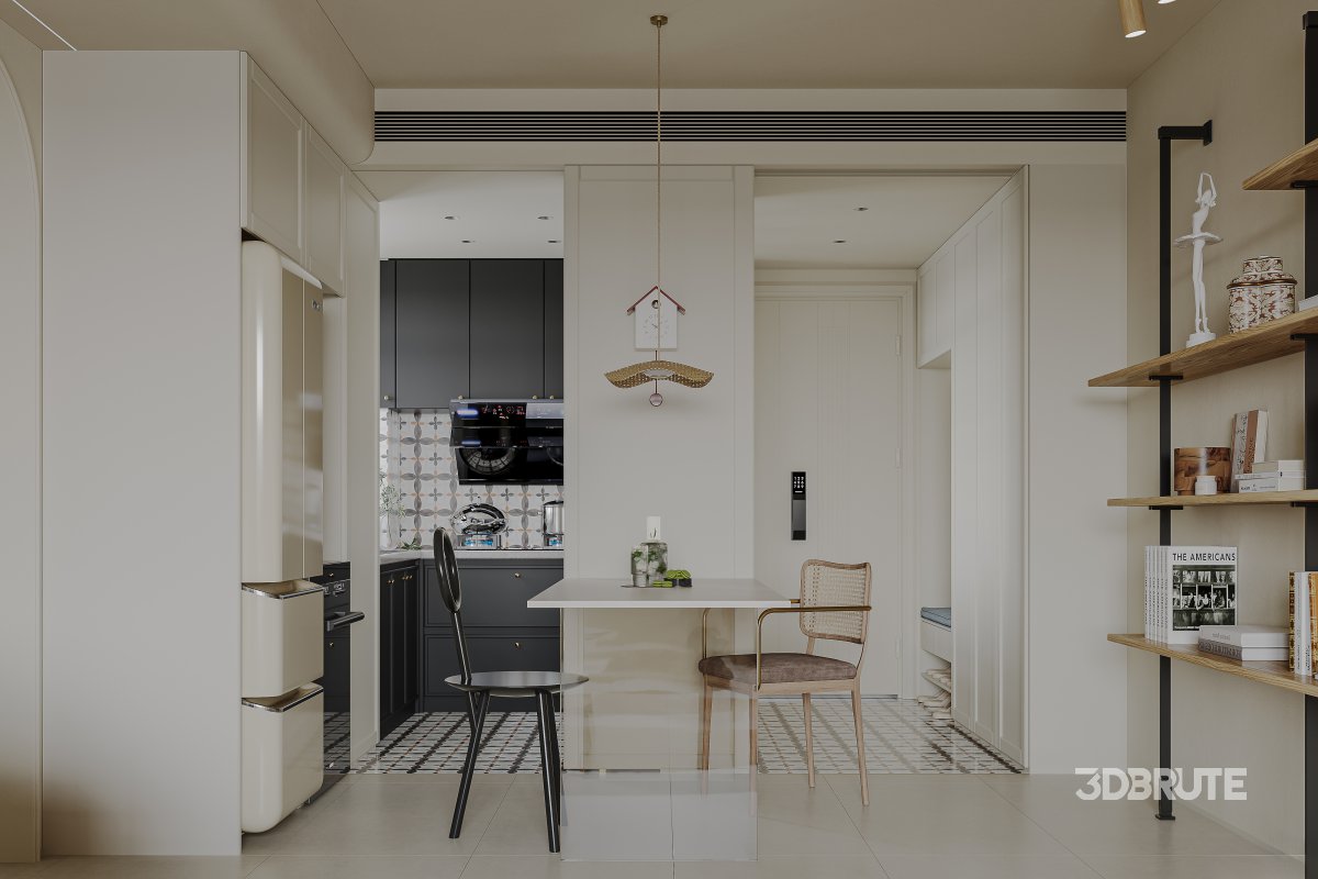 Eclectic living and dining room interior Image 5