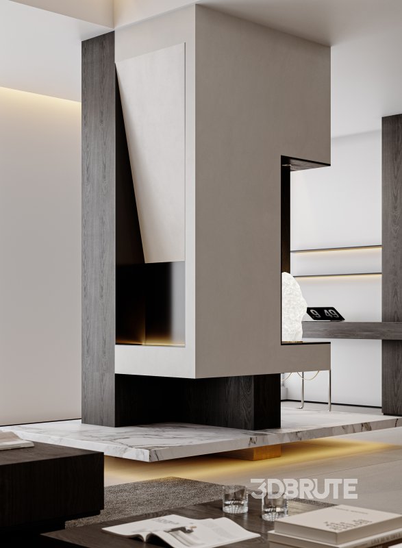 Modern living room and dining room interior scene Image 6