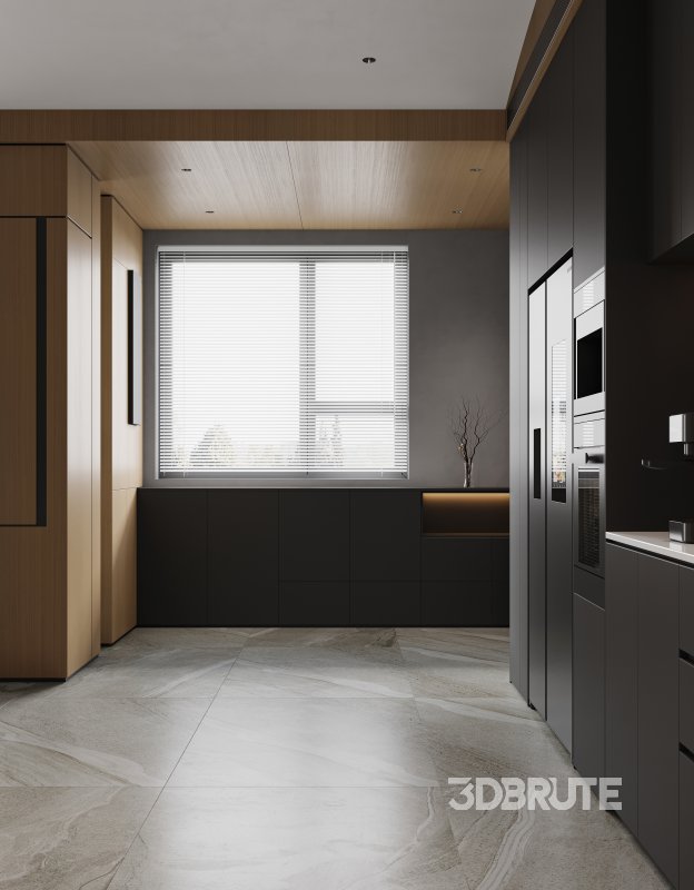 Modern living room and dining room interior scene Image 3