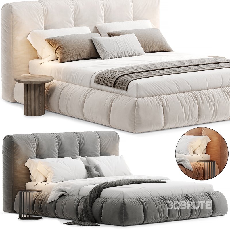 Almonzo Simple Modern Upholstered Bed Frame King By Casaspace Image 4