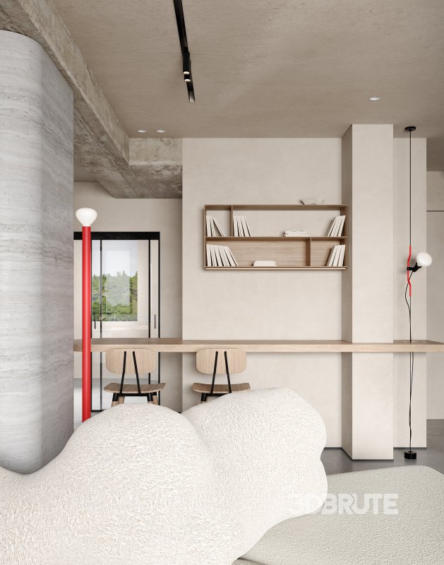 Modern living room and dining room interior scene Image 3