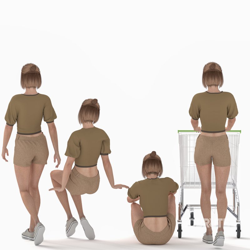 Casual Woman at Shopping 04 Poses Image 5