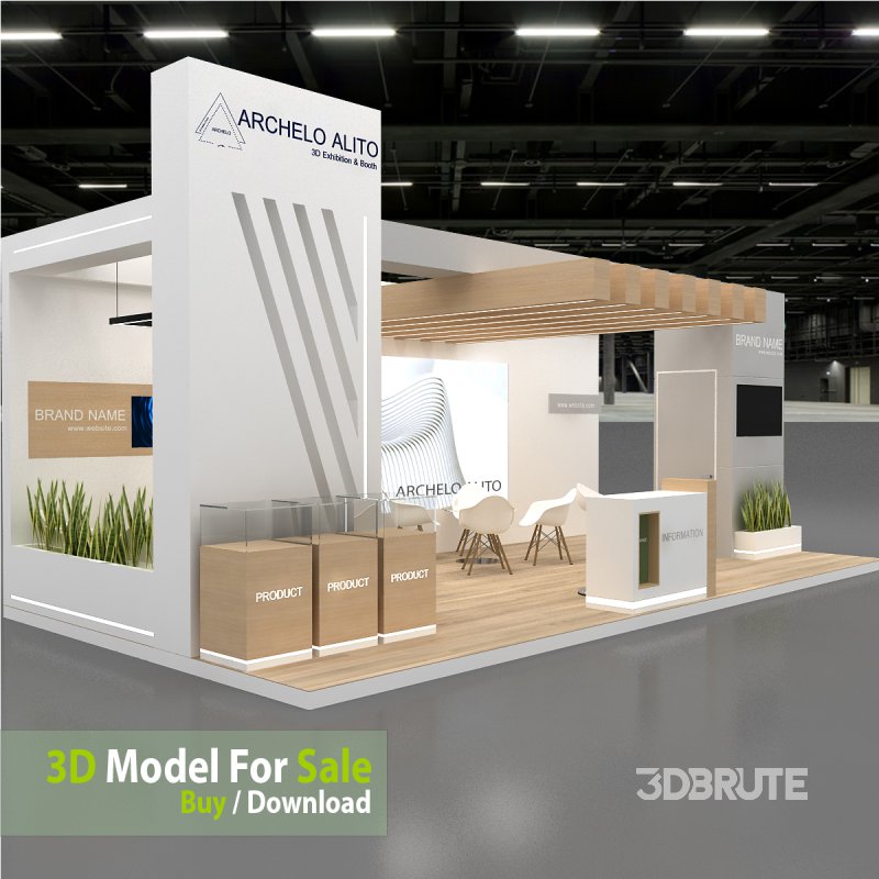 Exhibition Booth 3D Model Image 6