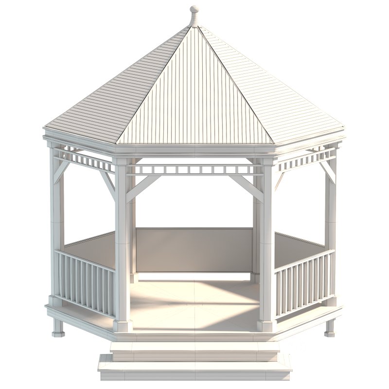 Modern Glass & Steel Gazebo Image 1