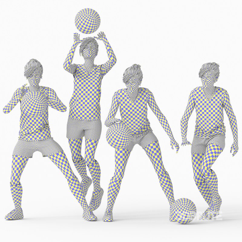 Basketball Woman in 04 poses Image 2