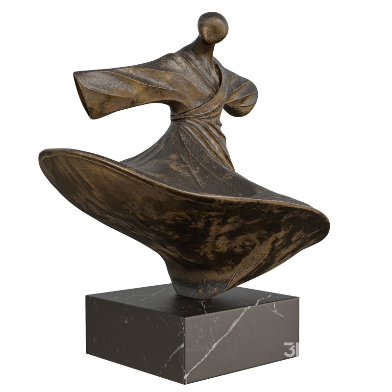 Whirling Dervish Sufi Dancer Statue Image 1