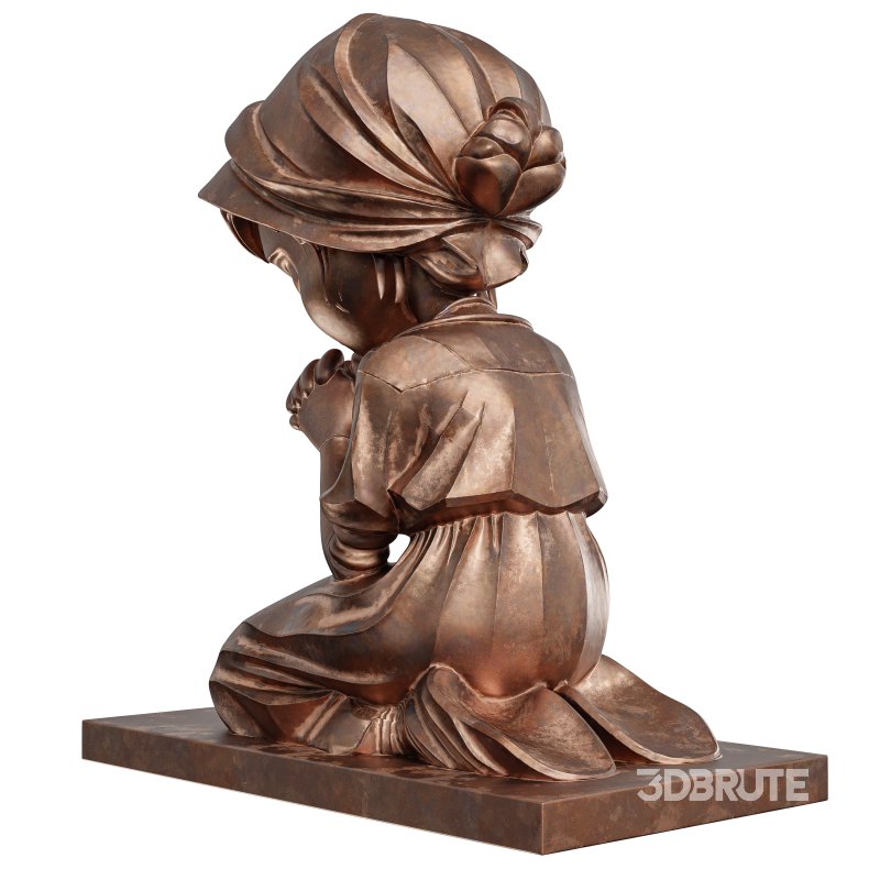 Prayer Girl Statue Image 3