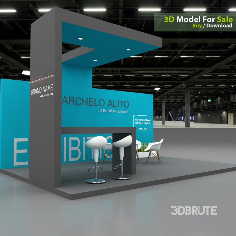 3D Exhibition Booth Model Image 9