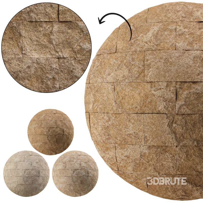 Split Face Travertine 03 (Seamless) Image 1