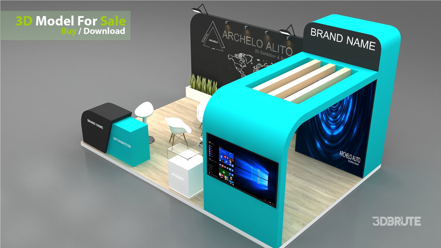 Exhibition Booth 3D Model Image 8