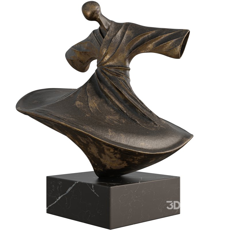Whirling Dervish Sufi Dancer Statue Image 2