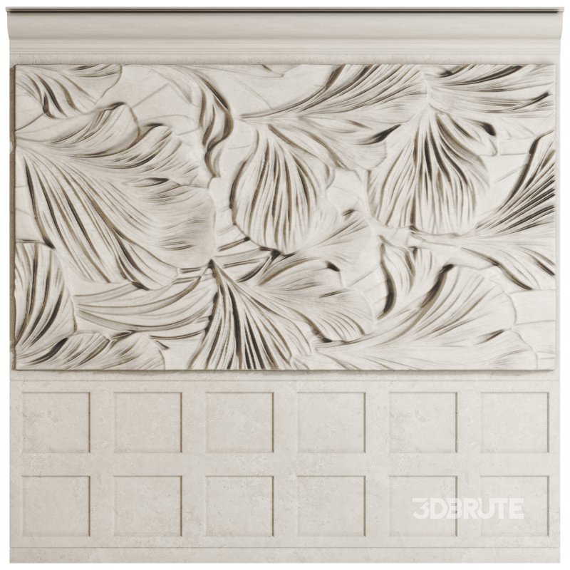 Wall panel with tropical leaves 013 Image 1