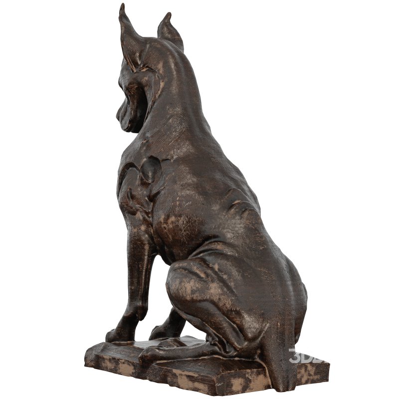 wooden dog Statue 01 Image 5