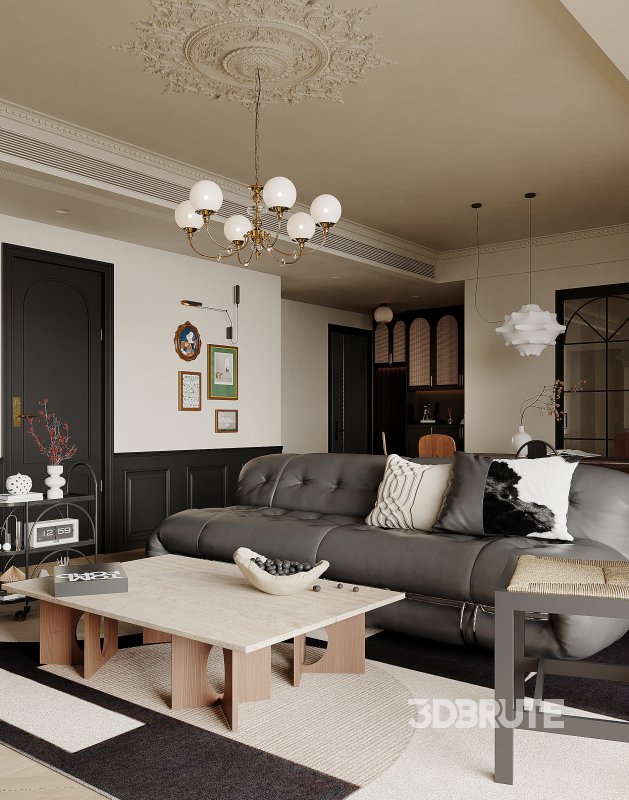 Luxurious living room and dining room Image 5