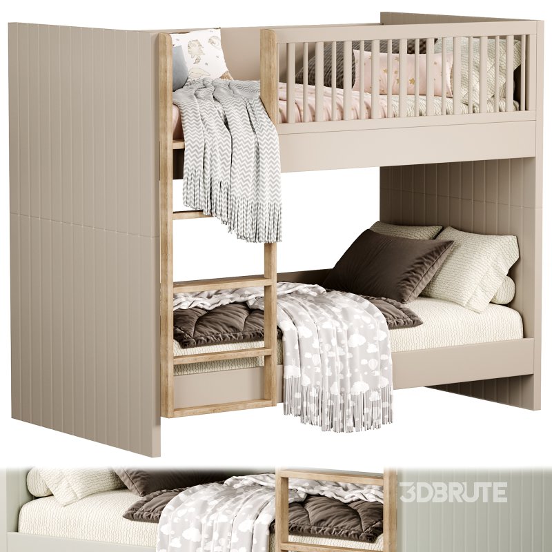 Finn Sage Green Wood Kids Bed by crateandbarrel Image 3