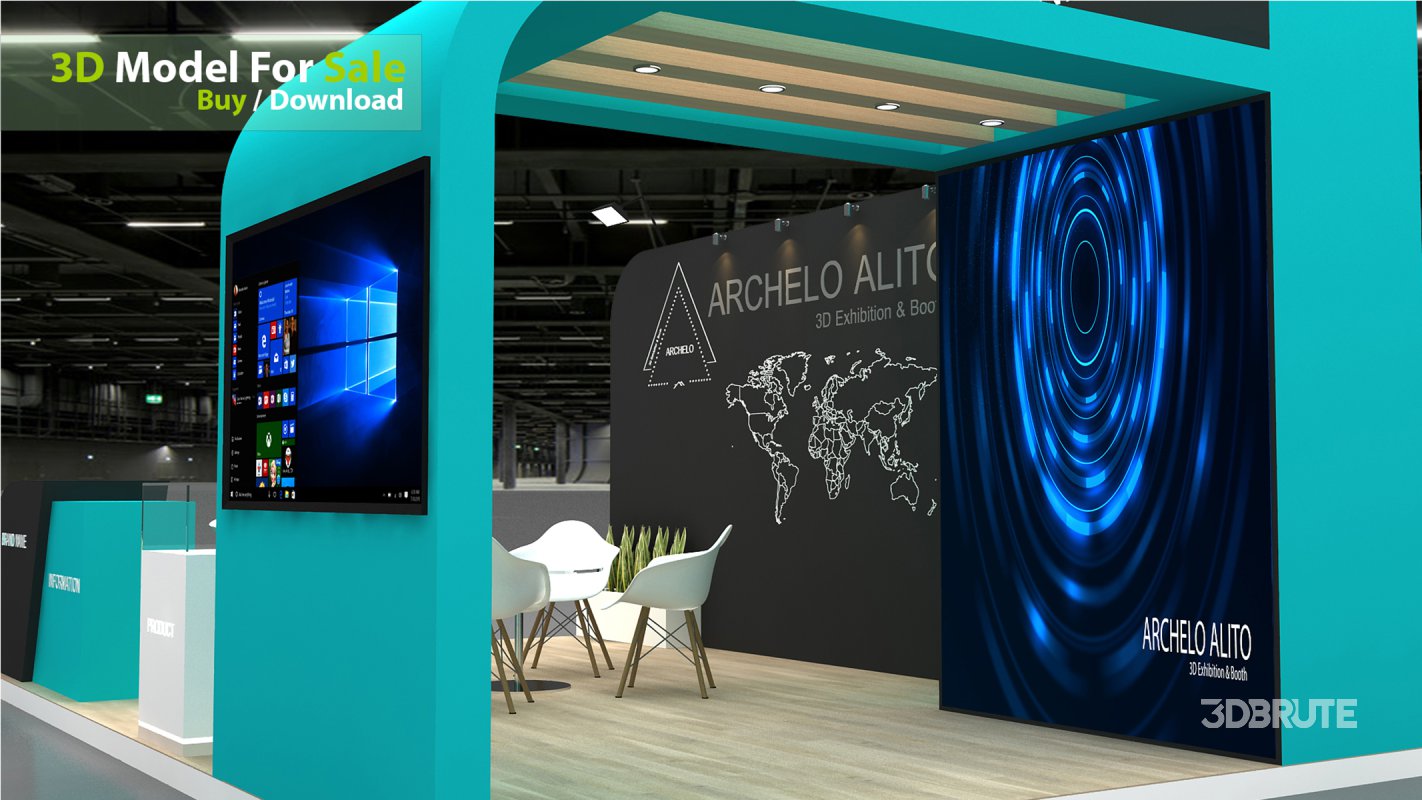 Exhibition Booth 3D Model Image 4