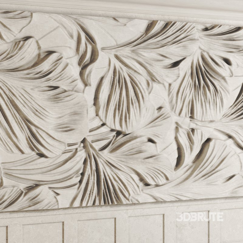 Wall panel with tropical leaves 013 Image 3