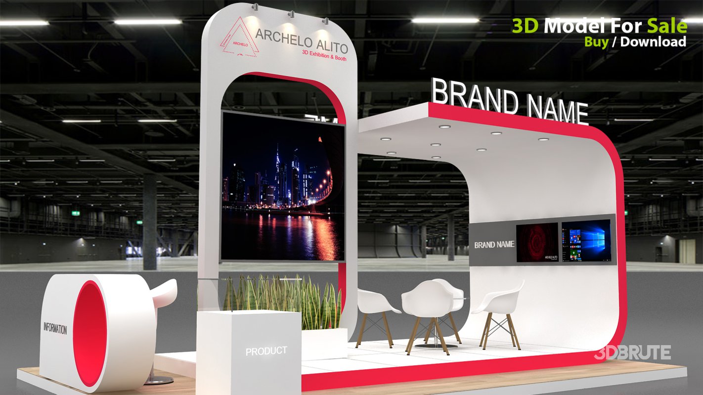 3D Exhibition Booth Model Image 3