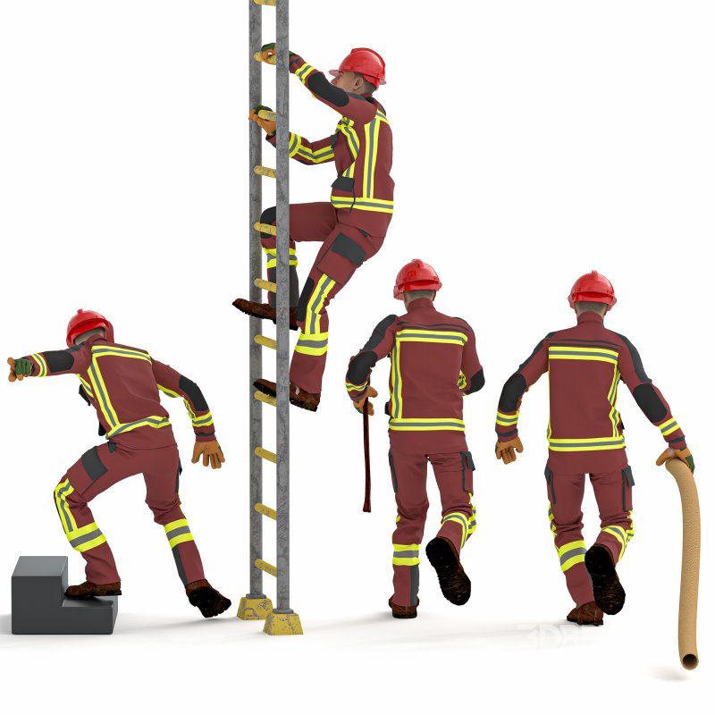 Fireman in 04 Poses Image 4