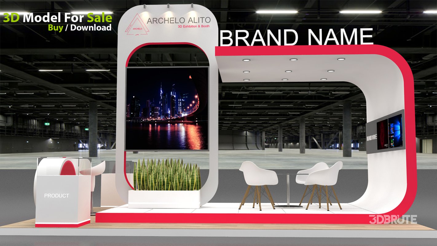 3D Exhibition Booth Model Image 1