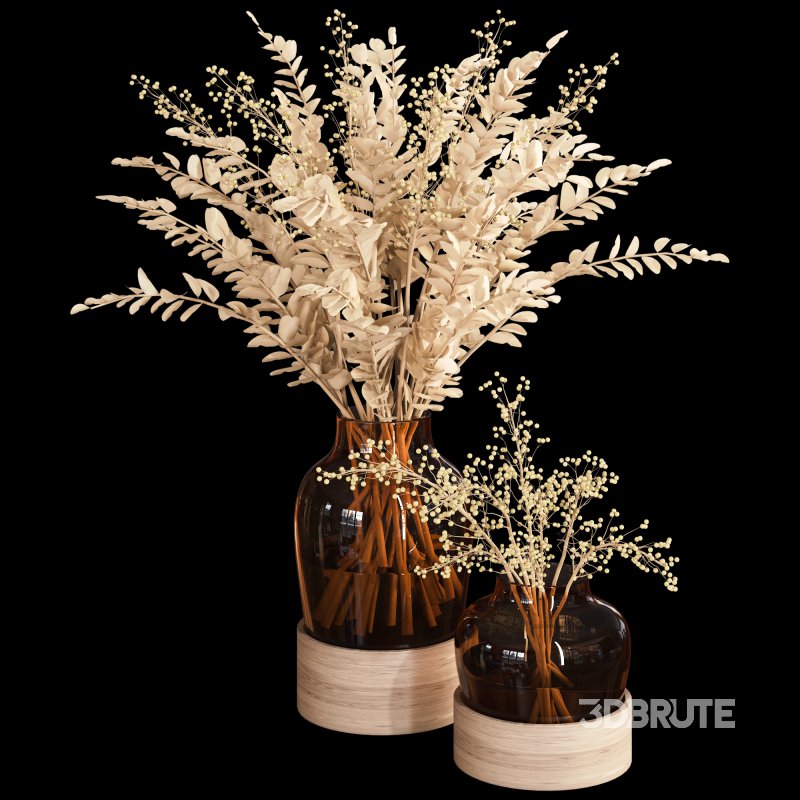 Branches in a bouquet glass vase Image 6