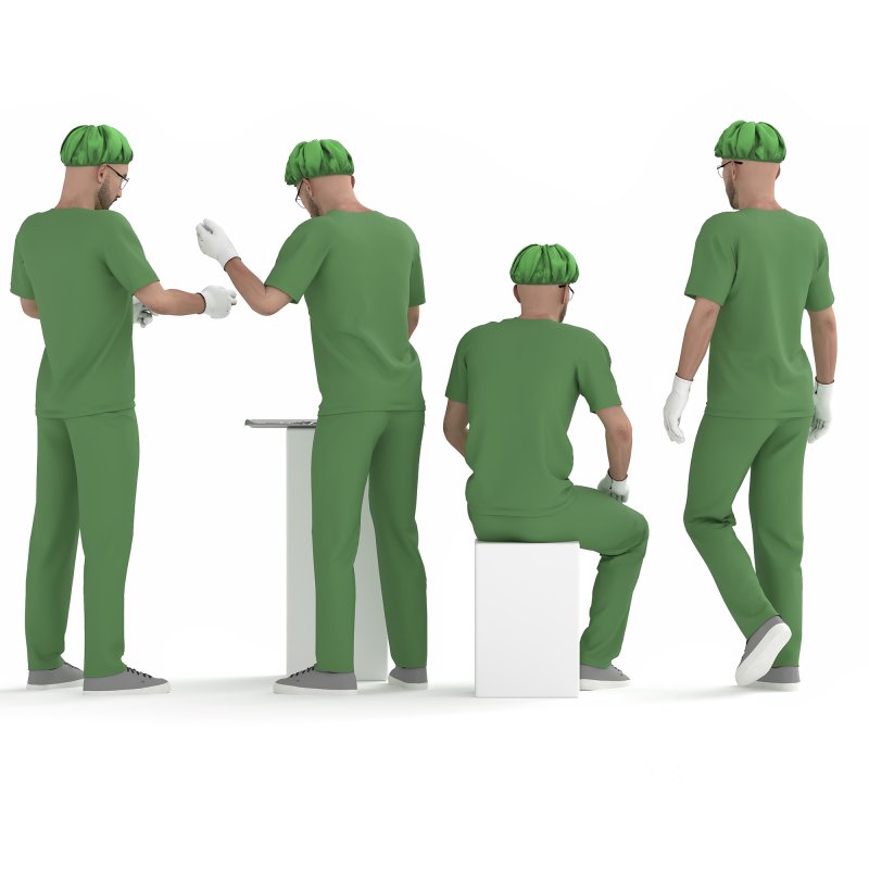 Doctor surgeon 04 poses Image 3