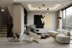 Modern living room and dining room interior scene - Thumbnail 3