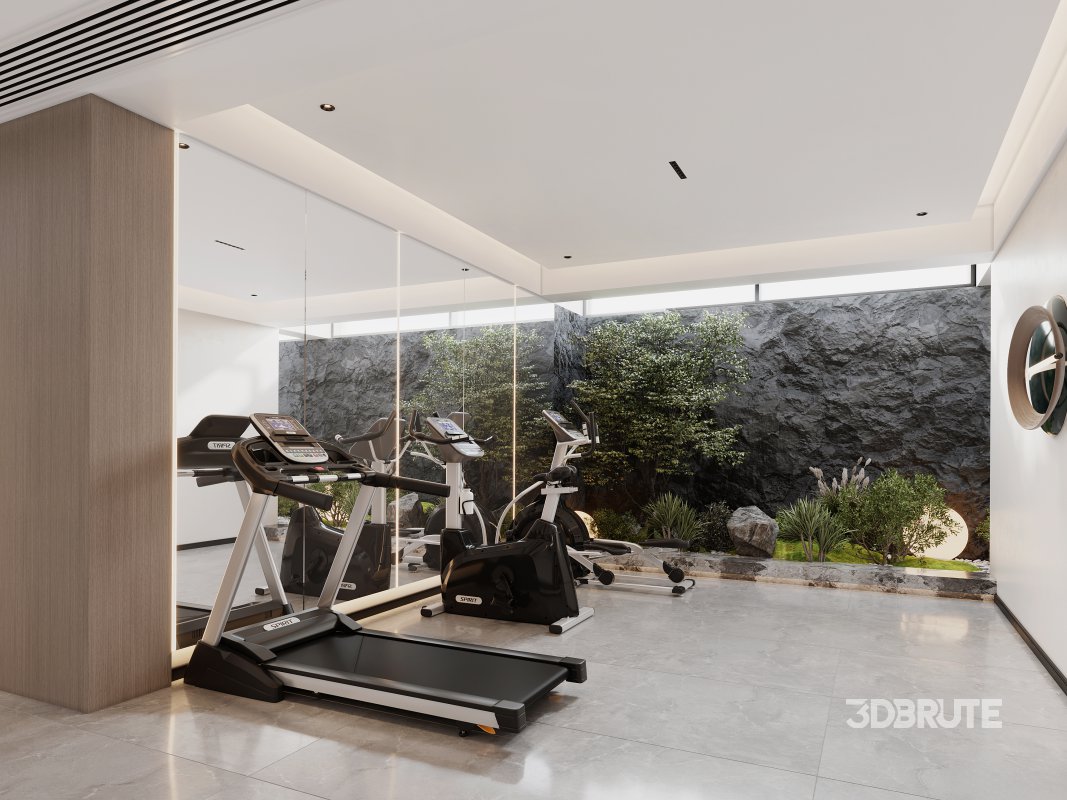 Modern living room and dining room interior scene Image 5