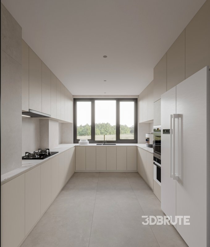 Modern living room and dining room interior scene Image 6