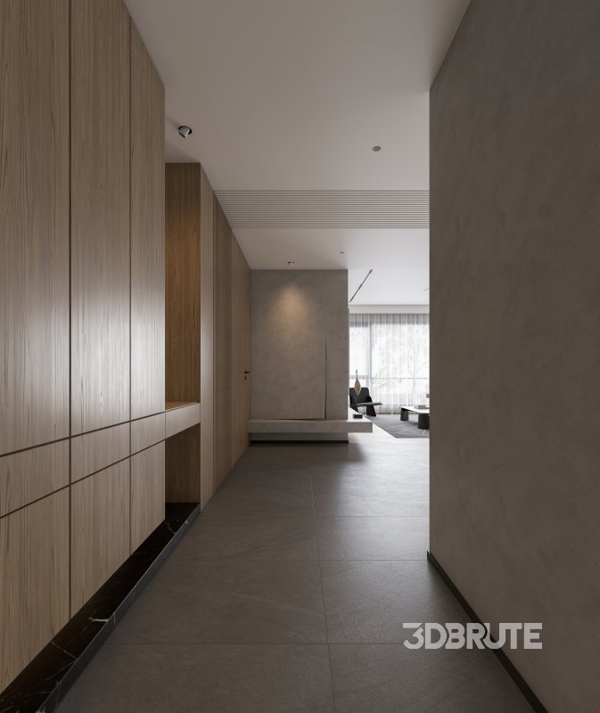 Modern living room and dining room interior scene Image 11