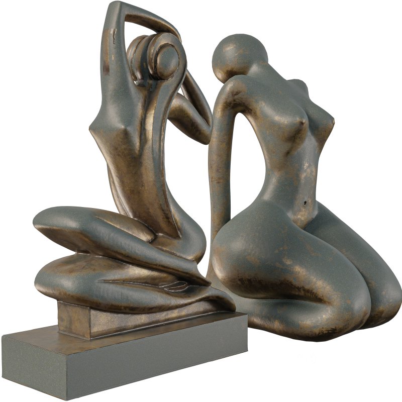 Abstract Bronze Female Figure Sculpture Image 2