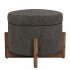 Round Storage Ottoman - Thumbnail 3