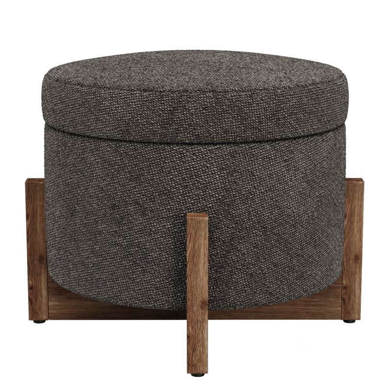 Round Storage Ottoman Image 3