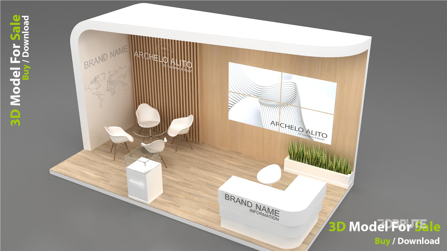 Exhibition Booth 3D Model Image 3