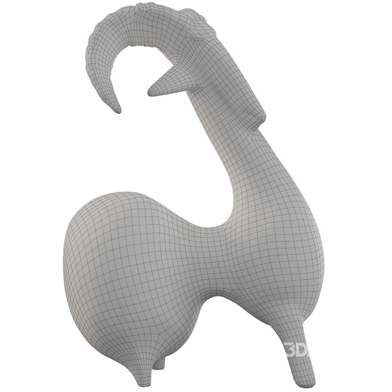 Antique Stylized goat Statue Image 1