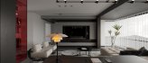 Modern living room and dining room interior scene - Thumbnail 1