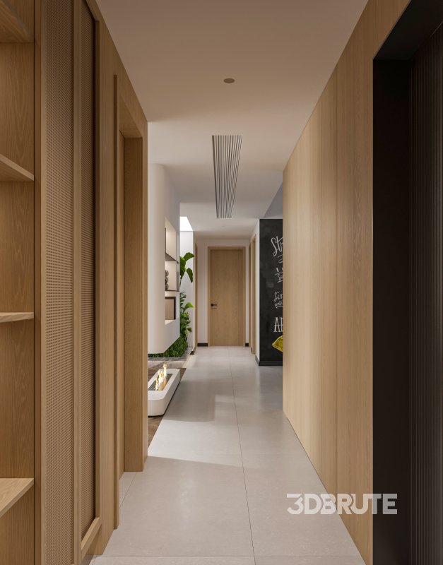 Modern living room and dining room interior scene Image 7