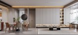Modern living room and dining room interior scene - Thumbnail 1