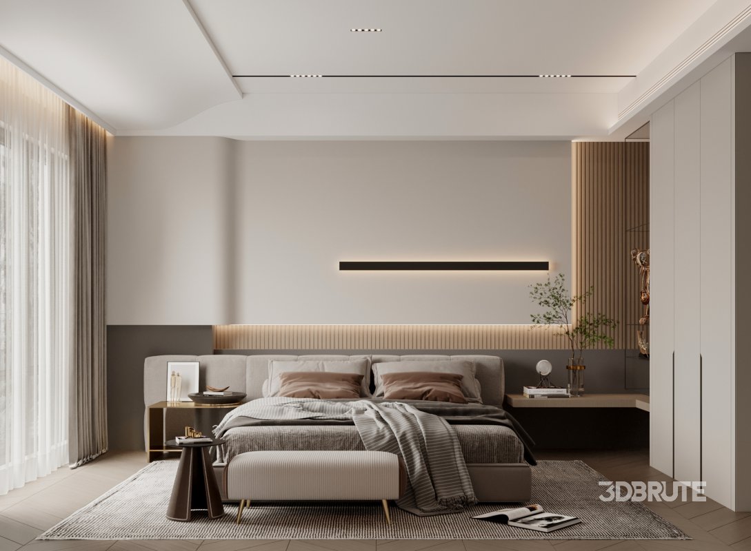 modern bedroom office room dressing room bathroom Image 6