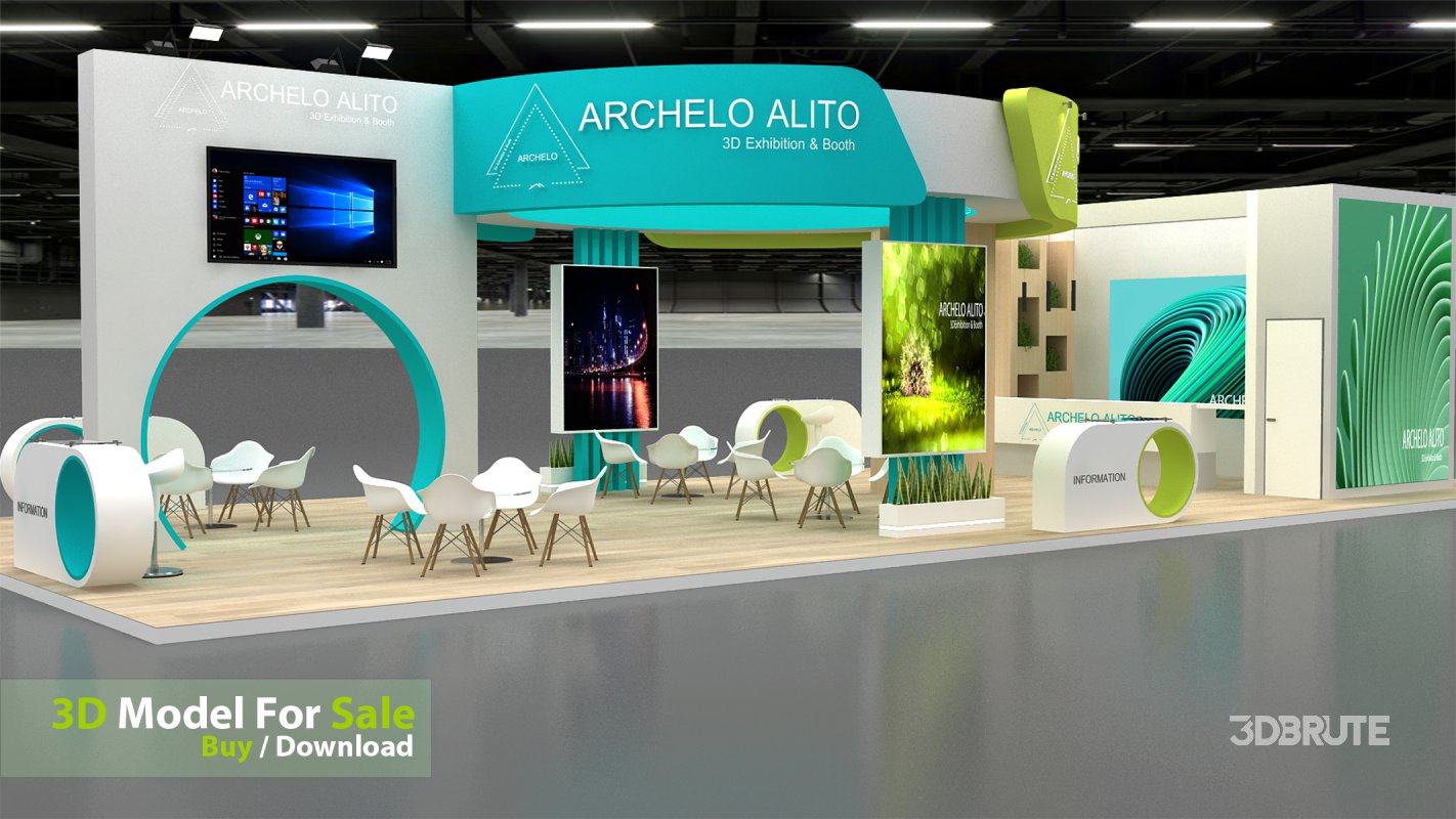 3D Stand Booth Model Image 4