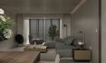 Modern living room and dining room interior scene - Thumbnail 4