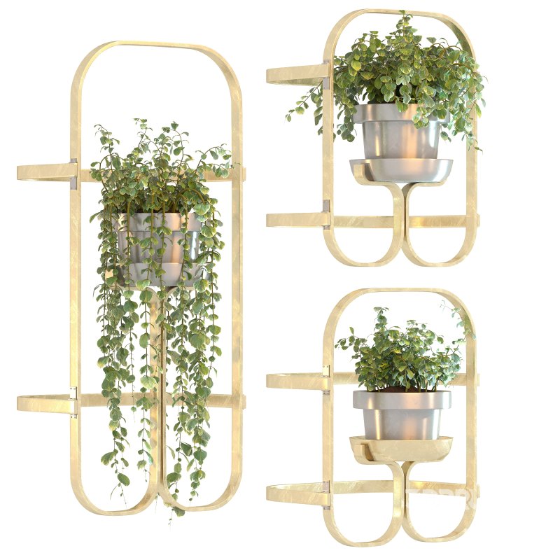 Golden Metal Hanging Plant Image 9