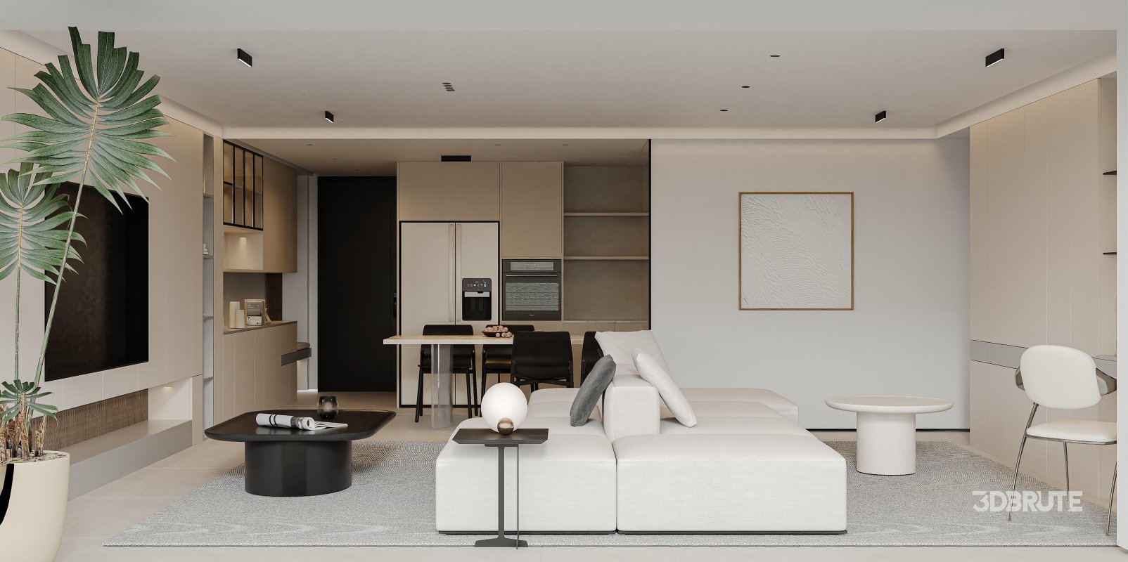 living room dining room kitchen Image 3