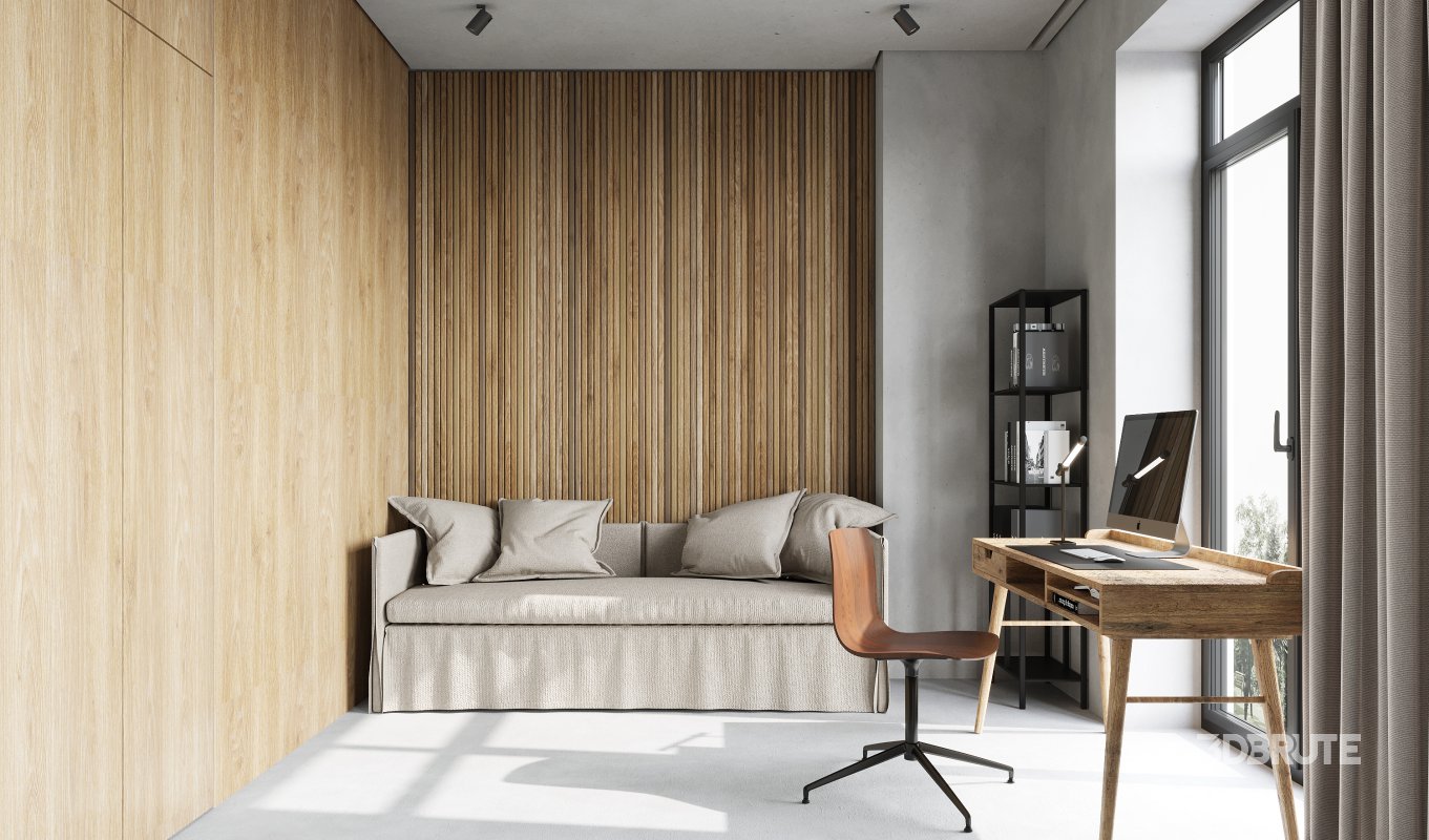 Modern living room and dining room interior scene Image 3