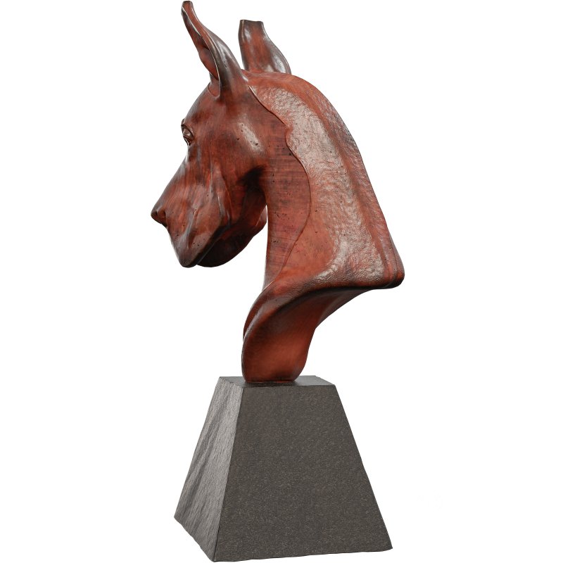 Wooden Dog Head Sculpt Image 3