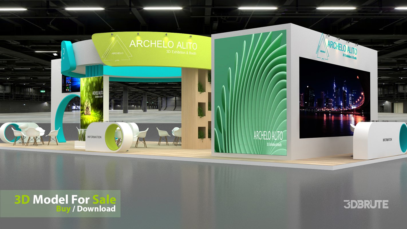 3D Stand Booth Model Image 1